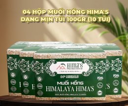 ĐL - [4 hộp] Muối Hồng Himalaya Hima's Túi 100gr (10 Túi) 