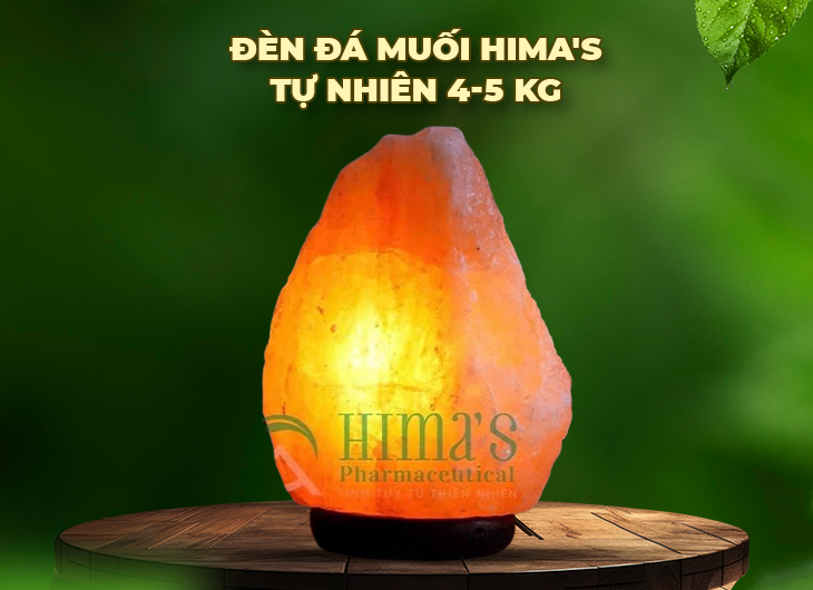  ĐÈN ĐÁ MUỐI TỰ NHIÊN  HIMA'S 4-5 Kg 