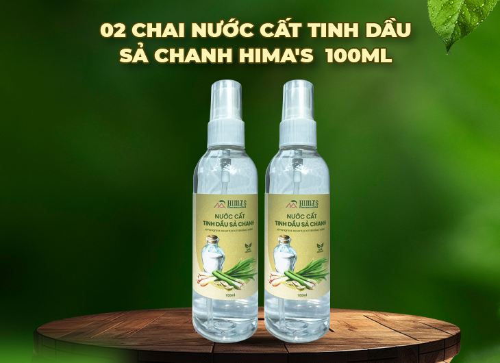 TĐL - [2 CHAI] Nước cất Tinh Dầu Sả Chanh Hima's 100ml 