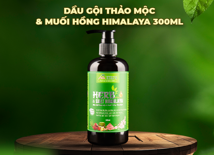 [1 CHAI] Dầu Gội Thảo Dược Muối Hồng Hima's 300ml 