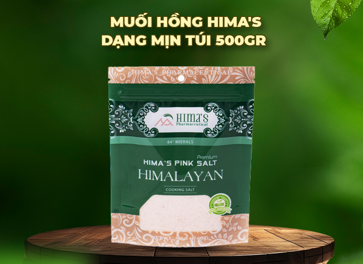 [1 Thùng / 24TÚI 500gr/120 túi 100gr  ] Muối Hồng Himalaya Hima's túi 500gr/100gr ( Mịn/Hạt)