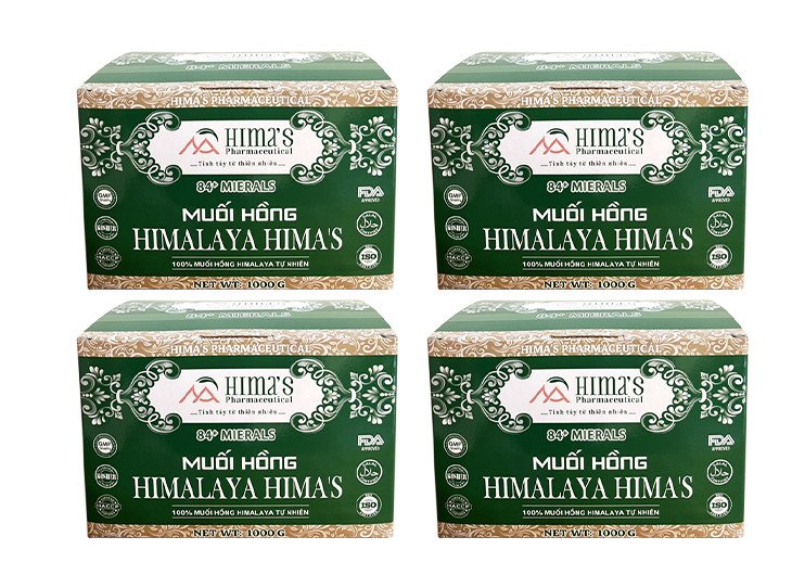 ĐL - [4 hộp] Muối Hồng Himalaya Hima's Túi 100gr (10 Túi) 