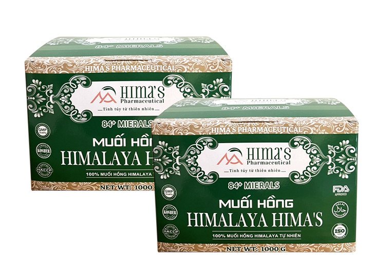 TĐL - [2 hộp] Muối Hồng Himalaya Hima's Túi 100gr (10 Túi) 