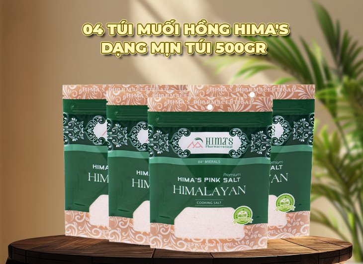 ĐL - [4 TÚi] Muối Hồng Himalaya Hima's 500gr Mịn/Hạt